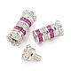 925 Sterling Silver Micro Pave Cubic Zirconia Screw Clasps(STER-U001-05B-P)-2