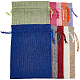10Pcs 10 Colors Rectangle Burlap Packing Pouches(ABAG-SP0001-50)-1
