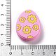 Easter Egg with Flower Silicone Beads(SIL-R014-06B)-3