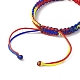Bracelets tressés en cordon de polyester de couleur dégradée(AJEW-JB01146)-4