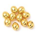 Electroplated Shell Pearl Beads, Easter Egg, Gold, 15~16x13~14mm, Hole: 1~1.2mm(BSHE-G023-01C)