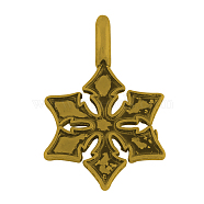 Snowflake Alloy Pendants, Tibetan Style, Cadmium Free & Nickel Free & Lead Free, Antique Golden, 27.5x17x1.5mm, Hole: 5x3mm(TIBEP-GC122-AG-NR)