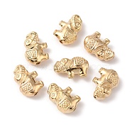 Plastic Beads, Elephant, Golden, 12.5x8.5x4.4mm, Hole: 1.4mm, 100pcs/bag(FIND-WH0143-50)