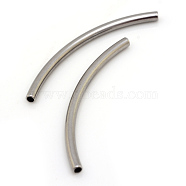 304 Stainless Steel Tube Beads, Stainless Steel Color, 30x2mm, Hole: 1mm(X-STAS-S046-33)