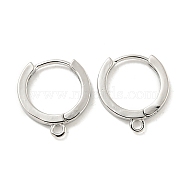 Brass Hoop Earrings, Ring, Platinum, 14x2mm, Hole: 1.5mm(EJEW-L211-012B-P)