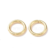 Brass Opean Jump Rings, Round Ring, Real 18K Gold Plated, 15 Gauge, 8x1.5mm, Inner Diameter: 6mm(KK-I702-40G)