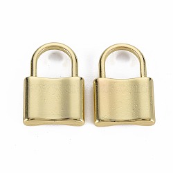 Rack Plating Alloy Pendants, Cadmium Free & Lead Free, Lock, Light Gold, 23x15.5x4mm, Hole: 8.5x9mm(PALLOY-S132-241-RS)