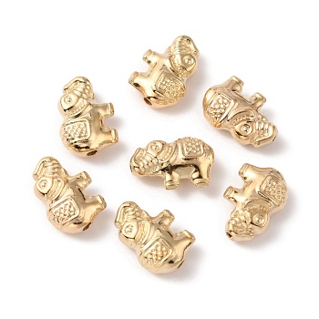 Plastic Beads, Elephant, Golden, 12.5x8.5x4.4mm, Hole: 1.4mm, 100pcs/bag