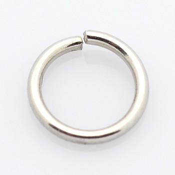 304 Stainless Steel Open Jump Rings, 20 Gauge, Stainless Steel Color, 8x0.8mm, Inner Diameter: 6.4mm