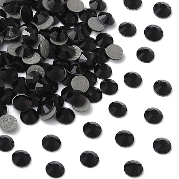 Preciosa&reg Crystal Hotfix Flatback Stones, Czech Crystal, Round(438 11 612 Chaton Rose VIVA 12 &reg), 23980 Jet, SS6(1.9~2.1mm)