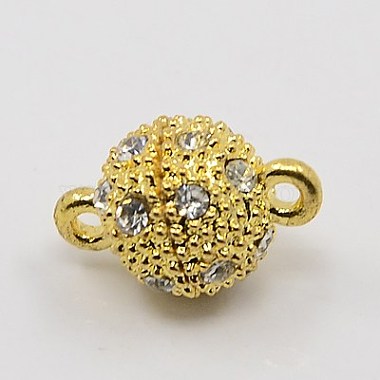 Alloy Rhinestone Magnetic Clasps with Loops(RB-H116-3-M)-2