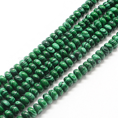 6mm Rondelle Malachite Beads