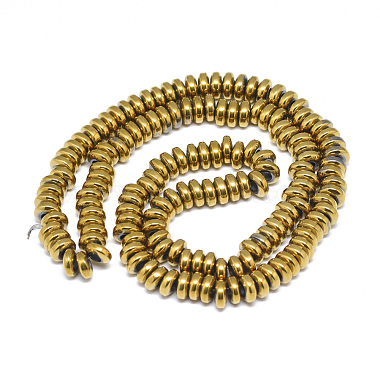 Electroplate Non-magnetic Synthetic Hematite Beads Strands(G-T061-42F)-2