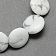 Flat Round Gemstone Natural Howlite Stone Beads Strands(X-G-S110-21)-1