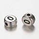 Flat Round Antique Silver Tone Alloy Number Beads(PALLOY-K194-00AS)-2