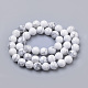 Chapelets de perles en howlite naturelle(X-G-S259-47-8mm)-2