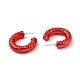 Textured Acrylic Ring Stud Earrings(EJEW-P251-08)-3