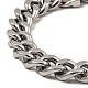 304 bracelet chaîne à maillons cubains en acier inoxydable(NJEW-D050-02A-P)-3