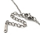 Ожерелья с подвеской в виде сердца из латуни с цирконием ко Дню матери(NJEW-R263-03B-P)-3