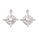 Brass Micro Pave Clear Cubic Zirconia Charms(KK-G418-09P)-1