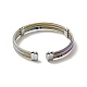 304 Stainless Steel Triple Layer Twist Rope Open Cuff Bangle for Women(BJEW-P283-09M)-3