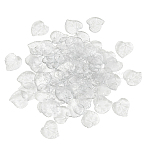 Transparent Acrylic Pendants, Leaf, Clear, 15x15x2mm, Hole: 1.5mm, 100pcs/bag(TACR-TA0001-01)