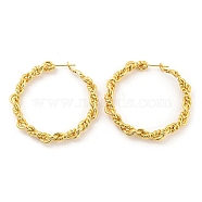 Rack Plating Brass Hoop Earrings, Long-Lasting Plated, Cadmium Free & Lead Free, Real 18K Gold Plated, 51x52.5x6mm(EJEW-K263-15G)