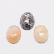 Oval Natural Agate Cabochons, 40x30x7mm(G-K020-40x30mm-06)