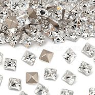 Preciosa&reg MAXIMA Crystal Fancy Stones, Czech Crystal, 435 23 615 Square, Dura Foiling, 00030 Crystal, 6x6mm(X-PRC-FA6-00030)