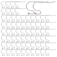 160Pcs 316 Surgical Stainless Steel Earring Hooks, Shepherd's Hook Ear Wires, Stainless Steel Color, 21x12mm, Pin: 0.6mm(STAS-SC0005-37)
