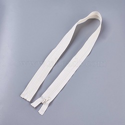 Garment Accessories, Nylon and Resin Zipper, with Alloy Zipper Puller, Zip-fastener Components, WhiteSmoke, 77.5x3.3cm(X-FIND-WH0031-A-02)