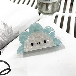Sun Cellulose Acetate Claw Hair Clips, Hair Accessories for Women & Girls, Light Sky Blue, 65mm(PW-WG6A5AF-02)