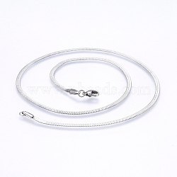 304 Stainless Steel Herringbone Chain Necklaces, Stainless Steel Color, 17.71 inch(45cm), 2.5mm(NJEW-P226-09P)