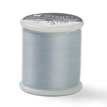 MIYUKI Beading Nylon Thread B, 330 DTEX/0.203mm/0.008", for Seed Beads, #3, Aqua, 0.16mm, 55 yards(50 meters)/roll