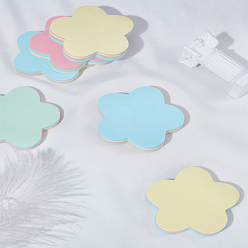 6Pcs Paper Sticky Notes, Sticker Tabs, for Office School Reading, Flower, 70.5x70.5x9.5mm, 6pcs/set