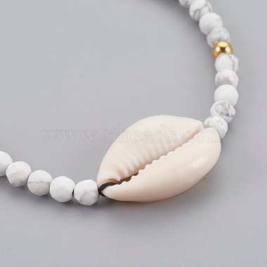 Natural Howlite Braided Bead Bracelets(BJEW-JB04079-03)-2