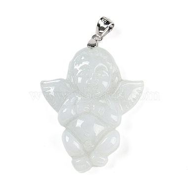 Platinum Angel & Fairy Jadeite Pendants