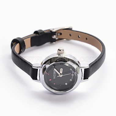 Alloy Cowhide Leather Japanese PC Movement Mechanical Wristwatches(X-WACH-F007-06A)-1