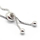 Rhodium Plated 925 Sterling Silver Chain Bracelet Making(MAK-L016-001P)-2