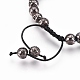 Electroplated Natural Lava Rock Braided Bead Bracelets(BJEW-O162-H)-4