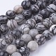 Natural Netstone Round Beads Strands(G-G735-90-6mm)-1