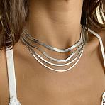 304 Stainless Steel Snake Chain Necklaces for Women, Stainless Steel Color, 3mm, 17.72 inch(45cm)(WG80FEF-27)