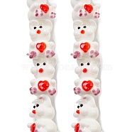 Handmade Lampwork Beads Strands, Rabbit, 22~23x13~14x16~18mm, Hole: 1.8~2mm, about 25pcs/strand, 19.96 inch50.7cm)(LAMP-L079-02B)