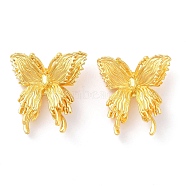 Alloy Beads, Butterfly, Matte Gold Color, 22.5x20x8mm, Hole: 2mm(PALLOY-A008-02MG)