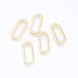 304 Stainless Steel Linking Rings, Oval, Golden, 16x6.5x1mm, Hole: 13x3mm(X-STAS-P231-70G)