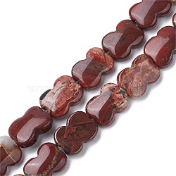 Natural Red Rainbow Jasper Beads Strands, Bowknot, 16~16.5x12.5~13x5~5.5mm, Hole: 1.4mm, about 13pcs/strand, 8.46''(21.5cm)(G-K359-D06-01)