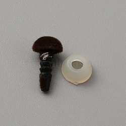 Plastic Safety Noses, Flocky Craft Nose, for DIY Doll Toys Puppet Plush Animal Making, Coconut Brown, 14x7x6mm(DIY-WH0004-16C)