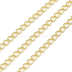 Brass Cable Chains, Soldered, with Spool, Real 18K Gold Plated, 4x3x1mm(CHC-U002-05G-04)