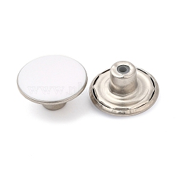 Alloy Button Pins for Jeans, Nautical Buttons, Garment Accessories, White, 17mm(PURS-PW0009-01E-01A)