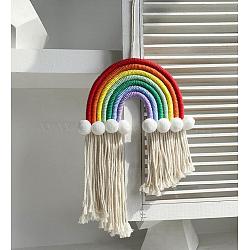 Cotton Thread Pendant Decorations, Rainbow, Colorful, 500x230mm(JX506A)